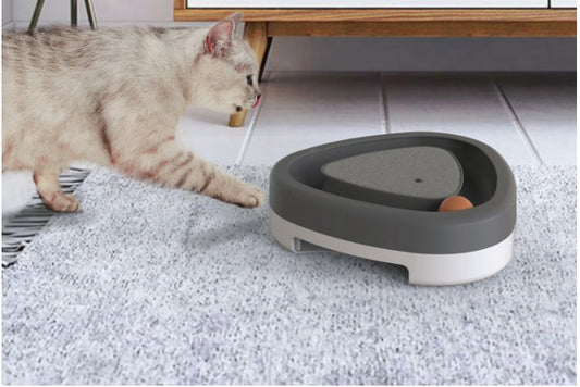 Smart Funny Cat Triangle Turntable Electric Toy Cat Scratcher